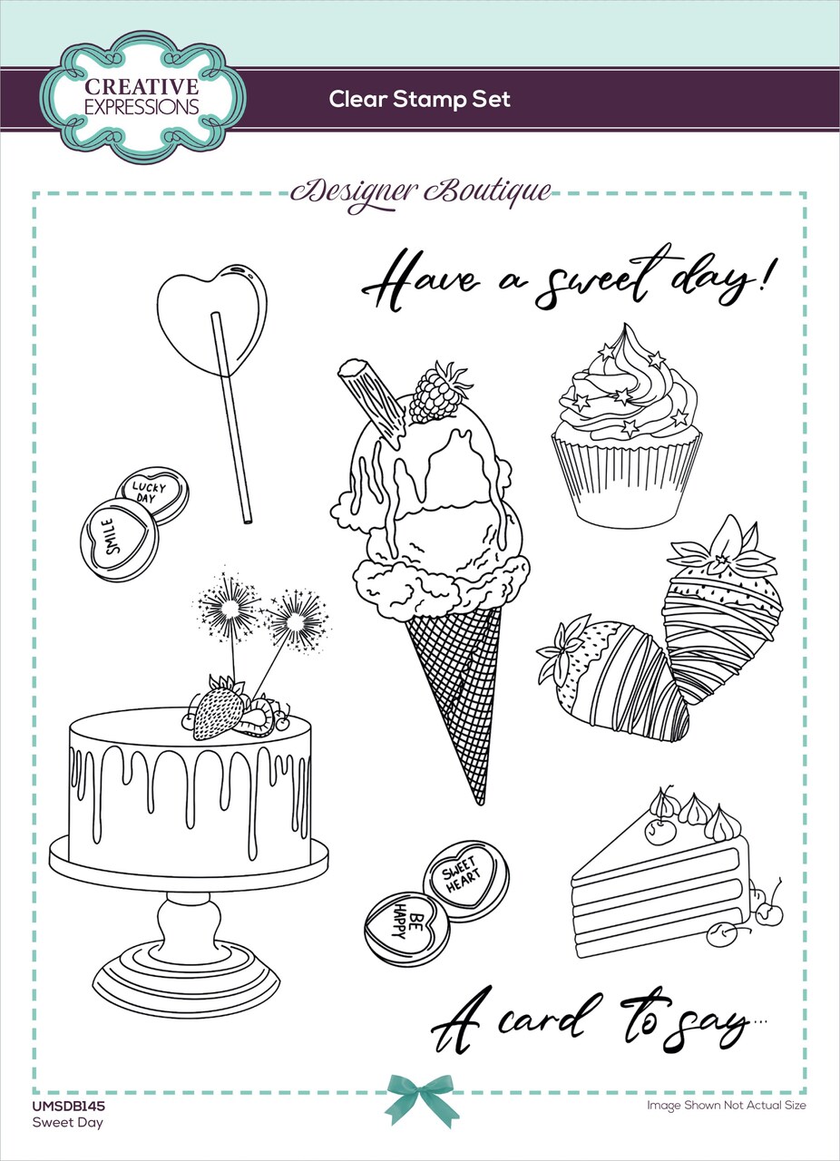 Creative Expressions Designer Boutique Clear Stamps 6&#x22;X8&#x22;-Sweet Day